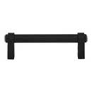 Top Knobs [TK3210BLK] Die Cast Zinc Cabinet Pull Handle - Lawrence Series - Standard Size - Flat Black Finish - 3 3/4" C/C - 4 11/16" L