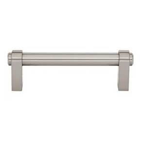 Top Knobs [TK3210BSN] Die Cast Zinc Cabinet Pull Handle - Lawrence Series - Standard Size - Brushed Satin Nickel Finish - 3 3/4" C/C - 4 11/16" L