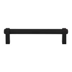 Top Knobs [TK3211BLK] Die Cast Zinc Cabinet Pull Handle - Lawrence Series - Oversized - Flat Black Finish - 5 1/16" C/C - 5 11/16" L