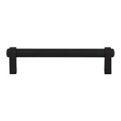 Top Knobs [TK3211BLK] Die Cast Zinc Cabinet Pull Handle - Lawrence Series - Oversized - Flat Black Finish - 5 1/16" C/C - 5 11/16" L