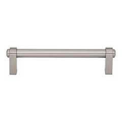 Top Knobs [TK3211BSN] Die Cast Zinc Cabinet Pull Handle - Lawrence Series - Oversized - Brushed Satin Nickel Finish - 5 1/16" C/C - 5 11/16" L