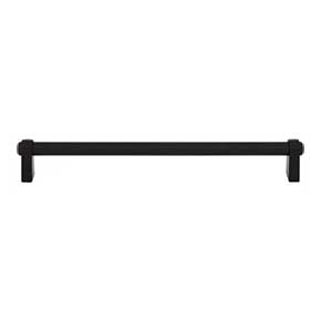 Top Knobs [TK3214BLK] Die Cast Zinc Cabinet Pull Handle - Lawrence Series - Oversized - Flat Black Finish - 8 13/16" C/C - 9 15/32" L