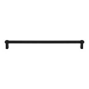 Top Knobs [TK3215BLK] Die Cast Zinc Cabinet Pull Handle - Lawrence Series - Oversized - Flat Black Finish - 12" C/C - 12 5/8" L