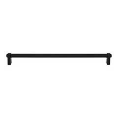 Top Knobs [TK3215BLK] Die Cast Zinc Cabinet Pull Handle - Lawrence Series - Oversized - Flat Black Finish - 12" C/C - 12 5/8" L