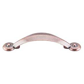 Top Knobs [M1724] Die Cast Zinc Cabinet Pull Handle - Angle Series - Standard Size - Antique Copper Finish - 3" C/C - 4 7/8" L