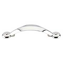 Top Knobs [M1726] Die Cast Zinc Cabinet Pull Handle - Angle Series - Standard Size - Polished Nickel Finish - 3" C/C - 4 7/8" L