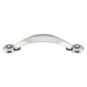 Top Knobs [M1732] Die Cast Zinc Cabinet Pull Handle - Angle Series - Standard Size - Pewter Antique Finish - 3" C/C - 4 7/8" L