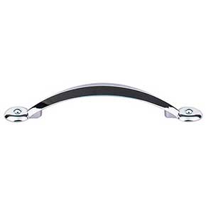 Top Knobs [M1904] Die Cast Zinc Cabinet Pull Handle - Angle Series - Standard Size - Polished Chrome Finish - 3" C/C - 4 7/8" L
