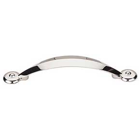 Top Knobs [M1905] Die Cast Zinc Cabinet Pull Handle - Angle Series - Standard Size - Polished Nickel Finish - 3" C/C - 4 7/8" L