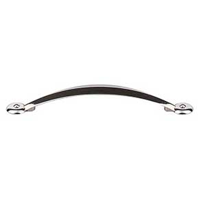Top Knobs [M1908] Die Cast Zinc Cabinet Pull Handle - Angle Series - Oversized - Polished Nickel Finish - 5 1/16" C/C - 6 7/8" L