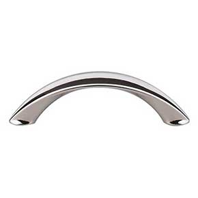 Top Knobs [M1923] Die Cast Zinc Cabinet Pull Handle - Arc Series - Standard Size - Polished Nickel Finish - 3" C/C - 3 3/4" L