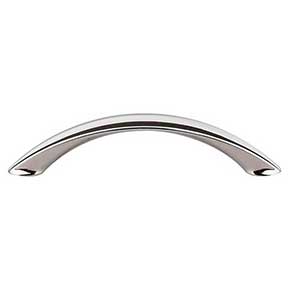 Top Knobs [M1927] Die Cast Zinc Cabinet Pull Handle - Arc Series - Standard Size - Polished Nickel Finish - 3" C/C - 3 3/4" L