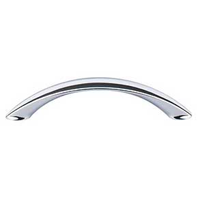 Top Knobs [M1928] Die Cast Zinc Cabinet Pull Handle - Arc Series - Standard Size - Polished Chrome Finish - 3" C/C - 3 3/4" L