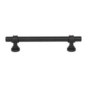 Top Knobs [M2715] Die Cast Zinc Cabinet Pull Handle - Bit Series - Oversized - Flat Black Finish - 5 1/16" C/C - 6 25/32" L