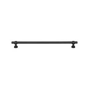 Top Knobs [M2763] Die Cast Zinc Cabinet Pull Handle - Bit Series - Oversized - Flat Black Finish - 12" C/C - 13 3/4" L