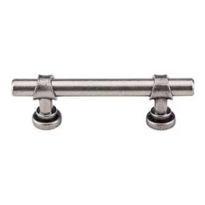 Top Knobs [M1754] Die Cast Zinc Cabinet Pull Handle - Bit Series - Standard Size - Pewter Antique Finish - 3" C/C - 4 3/4" L