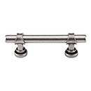 Top Knobs [M1754] Die Cast Zinc Cabinet Pull Handle - Bit Series - Standard Size - Pewter Antique Finish - 3&quot; C/C - 4 3/4&quot; L