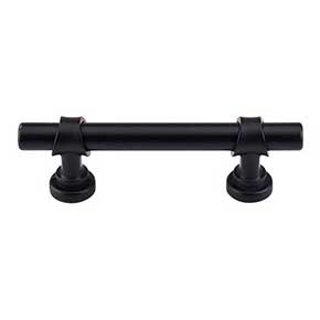 Top Knobs [M1755] Die Cast Zinc Cabinet Pull Handle - Bit Series - Standard Size - Flat Black Finish - 3" C/C - 4 3/4" L