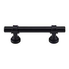 Top Knobs [M1755] Die Cast Zinc Cabinet Pull Handle - Bit Series - Standard Size - Flat Black Finish - 3&quot; C/C - 4 3/4&quot; L