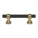 Top Knobs [M2700] Die Cast Zinc Cabinet Pull Handle - Bit Series - Standard Size - Flat Black & Honey Bronze Finish - 3" C/C - 4 3/4" L