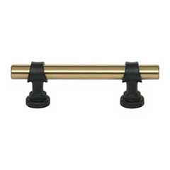 Top Knobs [M2701] Die Cast Zinc Cabinet Pull Handle - Bit Series - Standard Size - Honey Bronze &amp; Flat Black Finish - 3" C/C - 4 3/4" L