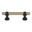 Top Knobs [M2701] Die Cast Zinc Cabinet Pull Handle - Bit Series - Standard Size - Honey Bronze & Flat Black Finish - 3" C/C - 4 3/4" L