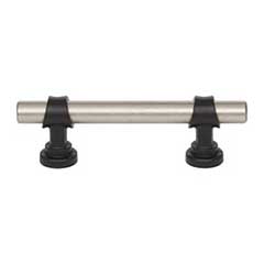 Top Knobs [M2703] Die Cast Zinc Cabinet Pull Handle - Bit Series - Standard Size - Pewter Antique &amp; Flat Black Finish - 3&quot; C/C - 4 3/4&quot; L