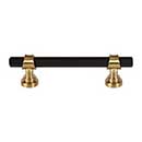 Top Knobs [M2704] Die Cast Zinc Cabinet Pull Handle - Bit Series - Standard Size - Flat Black & Honey Bronze Finish - 3 3/4" C/C - 5 1/2" L