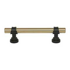 Top Knobs [M2705] Die Cast Zinc Cabinet Pull Handle - Bit Series - Standard Size - Honey Bronze &amp; Flat Black Finish - 3 3/4" C/C - 5 1/2" L