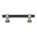 Top Knobs [M2706] Die Cast Zinc Cabinet Pull Handle - Bit Series - Standard Size - Flat Black &amp; Pewter Antique Finish - 3 3/4&quot; C/C - 5 1/2&quot; L