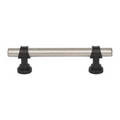 Top Knobs [M2707] Die Cast Zinc Cabinet Pull Handle - Bit Series - Standard Size - Pewter Antique &amp; Flat Black Finish - 3 3/4" C/C - 5 1/2" L