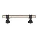 Top Knobs [M2707] Die Cast Zinc Cabinet Pull Handle - Bit Series - Standard Size - Pewter Antique & Flat Black Finish - 3 3/4" C/C - 5 1/2" L