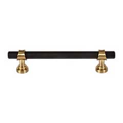 Top Knobs [M2716] Die Cast Zinc Cabinet Pull Handle - Bit Series - Oversized - Flat Black &amp; Honey Bronze Finish - 5 1/16&quot; C/C - 6 25/32&quot; L