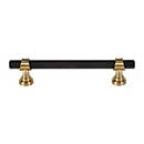 Top Knobs [M2716] Die Cast Zinc Cabinet Pull Handle - Bit Series - Oversized - Flat Black &amp; Honey Bronze Finish - 5 1/16&quot; C/C - 6 25/32&quot; L