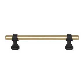 Top Knobs [M2717] Die Cast Zinc Cabinet Pull Handle - Bit Series - Oversized - Honey Bronze & Flat Black Finish - 5 1/16" C/C - 6 25/32" L
