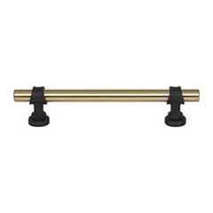 Top Knobs [M2717] Die Cast Zinc Cabinet Pull Handle - Bit Series - Oversized - Honey Bronze &amp; Flat Black Finish - 5 1/16" C/C - 6 25/32" L