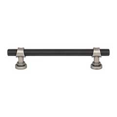 Top Knobs [M2718] Die Cast Zinc Cabinet Pull Handle - Bit Series - Oversized - Flat Black &amp; Pewter Antique Finish - 5 1/16&quot; C/C - 6 25/32&quot; L