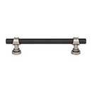 Top Knobs [M2718] Die Cast Zinc Cabinet Pull Handle - Bit Series - Oversized - Flat Black &amp; Pewter Antique Finish - 5 1/16&quot; C/C - 6 25/32&quot; L