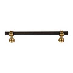 Top Knobs [M2728] Die Cast Zinc Cabinet Pull Handle - Bit Series - Oversized - Flat Black &amp; Honey Bronze Finish - 6 5/16&quot; C/C - 8&quot; L