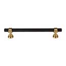 Top Knobs [M2728] Die Cast Zinc Cabinet Pull Handle - Bit Series - Oversized - Flat Black &amp; Honey Bronze Finish - 6 5/16&quot; C/C - 8&quot; L