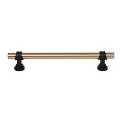 Top Knobs [M2729] Die Cast Zinc Cabinet Pull Handle - Bit Series - Oversized - Honey Bronze &amp; Flat Black Finish - 6 5/16" C/C - 8" L
