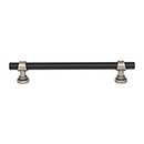 Top Knobs [M2730] Die Cast Zinc Cabinet Pull Handle - Bit Series - Oversized - Flat Black & Pewter Antique Finish - 6 5/16" C/C - 8" L