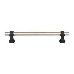 Top Knobs [M2731] Die Cast Zinc Cabinet Pull Handle - Bit Series - Oversized - Pewter Antique &amp; Flat Black Finish - 6 5/16" C/C - 8" L