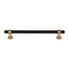 Top Knobs [M2740] Die Cast Zinc Cabinet Pull Handle - Bit Series - Oversized - Flat Black &amp; Honey Bronze Finish - 7 9/16&quot; C/C - 9 5/16&quot; L