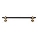 Top Knobs [M2740] Die Cast Zinc Cabinet Pull Handle - Bit Series - Oversized - Flat Black &amp; Honey Bronze Finish - 7 9/16&quot; C/C - 9 5/16&quot; L