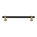 Top Knobs [M2740] Die Cast Zinc Cabinet Pull Handle - Bit Series - Oversized - Flat Black &amp; Honey Bronze Finish - 7 9/16&quot; C/C - 9 5/16&quot; L