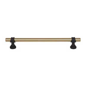 Top Knobs [M2741] Die Cast Zinc Cabinet Pull Handle - Bit Series - Oversized - Honey Bronze & Flat Black Finish - 7 9/16" C/C - 9 5/16" L