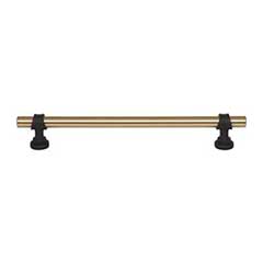 Top Knobs [M2741] Die Cast Zinc Cabinet Pull Handle - Bit Series - Oversized - Honey Bronze &amp; Flat Black Finish - 7 9/16" C/C - 9 5/16" L