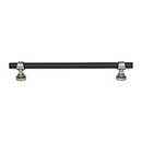 Top Knobs [M2742] Die Cast Zinc Cabinet Pull Handle - Bit Series - Oversized - Flat Black & Pewter Antique Finish - 7 9/16" C/C - 9 5/16" L