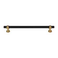 Top Knobs [M2752] Die Cast Zinc Cabinet Pull Handle - Bit Series - Oversized - Flat Black &amp; Honey Bronze Finish - 8 13/16&quot; C/C - 10 1/2&quot; L